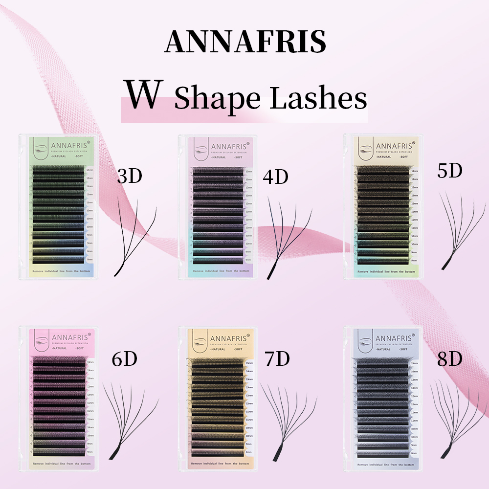 Eyelash Extension For Asian Eyes - ANNAFRIS Ventilatore volume prefabbricato YY 3D
