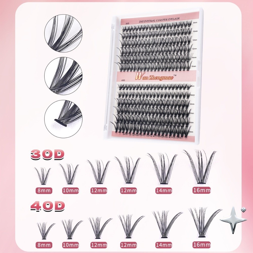 Eyelash Extension Natural Look - Kit Extension Ciglia Finte 8-16mm, Effetto