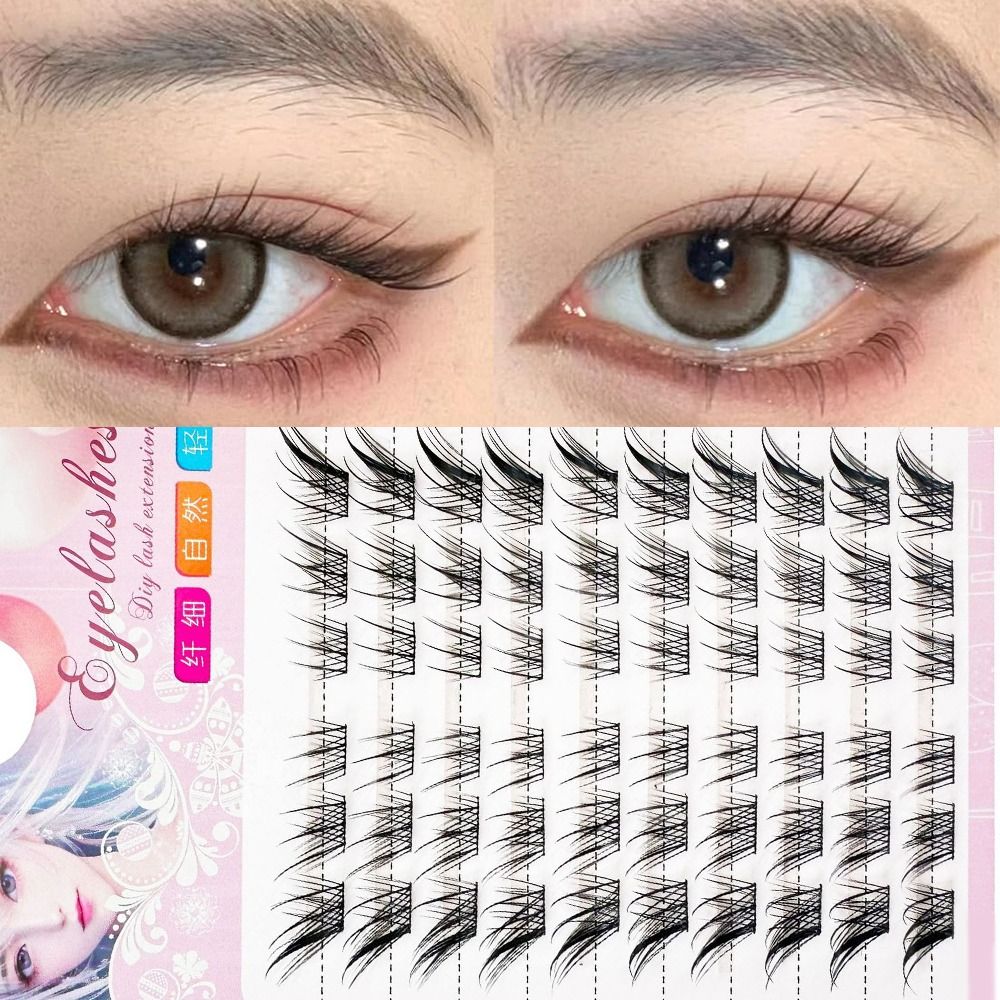 Eyelash Extension For Asian Eyes - 3D Cat Eye Cluster Ciglia Manga