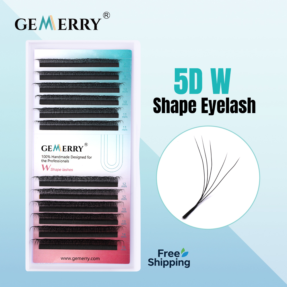 Eyelash Extension Human Hair - GEMERRY Extension Ciglia 5D a Forma