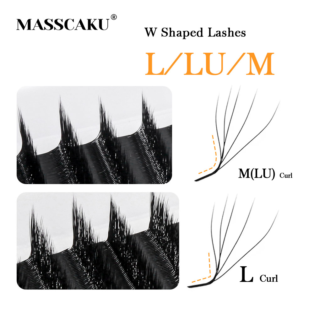 MASSCAKU L LU M Curl YY/W Form - Eyelash Extension Human Hair recensione e prezzo