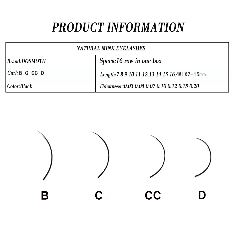 DOSMOTH 10 Scatole 16 File 7-1 - Eyelash Extension For Asian Eyes recensione e prezzo